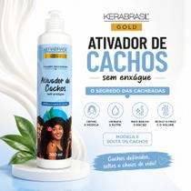 Ativador de Cachos S/Enxágue Modela e Solta os Cachos 300ml Kerabrasil Ativador de Cachos S/Enxágue Modela e Solta os Cachos 300ml Kerabrasil