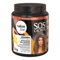 Ativador de Cachos SOS Cachos Arginina Reconstrução Salon Line 1kg - S.O.S Cachos