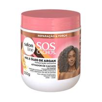 Ativador Sos Cachos Mel Óleo Argan Restaura Salon Line 500g