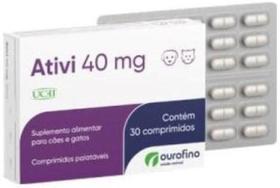 Ativi 40 Mg Suplemento Caes E Gatos 30 Comp - Ourofino