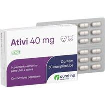 Ativi 40mg Ucii 30 Comprimidos P/ Cães e Gato - OUROFINO