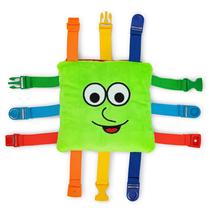 Atividade de aprendizagem Toy Buckle Toys Buster Square com zíper