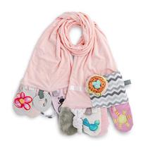 Atividade do bebê bonito rosa um tamanho se encaixa a maioria do cachecol de moda de tecido de poliéster