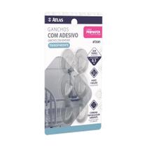 Atlas Gancho Adesivo 6pcs 0,5kg Oval Transp