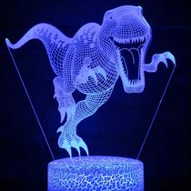 Atmosfera de anime de dinossauro 3D Night Light com acrílico e ABS