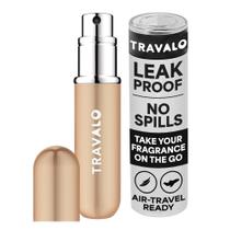 Atomizador de perfume Travalo Classic HD à prova de vazamentos de 5 mL dourado Atomizador de perfume Travalo Classic HD à prova de vazamentos de 5 mL dourado