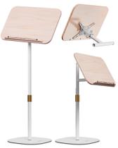 Atril ajustable 2 en 1 aboutool 84-160 cm blanco