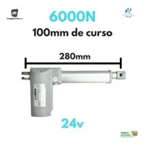 Atuador Linear 6000n 100mm (à Prova D'água) 600kg 24v Ip66