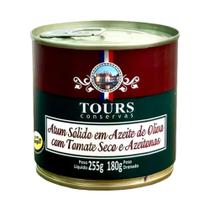 Atum Sólido em Azeite de Oliva com Tomate Seco e Azeitonas Tours 255g Atum Sólido em Azeite de Oliva com Tomate Seco e Azeitonas Tours 255g