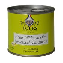 Atum Sólido em Óleo Comestível com Limão Tours 255g Atum Sólido em Óleo Comestível com Limão Tours 255g