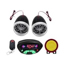 Áudio motocicleta com alto-falante chamada mãos-livres, alto-falante anti-roubo, MP3 FM impermeável