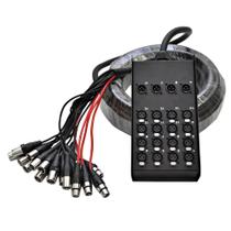 Áudio sísmico Snake Cable 16 canais XLR de 50 pés com divisor Áudio sísmico Snake Cable 16 canais XLR de 50 pés com divisor
