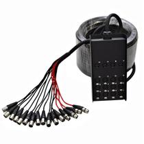 Áudio sísmico Snake Cable de 12 canais XLR de 100 pés com divisor