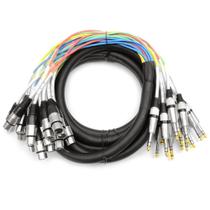 Áudio sísmico Snake Cable SAXT-16x15F 16 canais 4,5 m XLR fêmea para 1/4 TRS