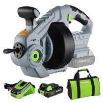 Auger de drenagem elétrica WORKPRO 20V com cobra de encanamento de 25 pés