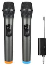 Aumente o Volume da Diversão em Dobro: Microfones Sem Fio Profissional Recarregável para Karaoke Duplo! - Mais barato