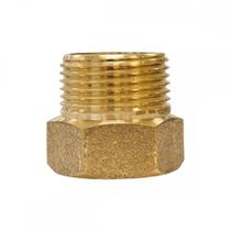 Aumento De Latao Amarelo 3/4'' Curto Metais Rei - Kit C/6 Pecas