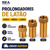 Aumento Prolongador de 1.2 de Latão de Torneira Curto Médio e Longo Aumento Prolongador de 1.2 de Latão de Torneira Curto Médio e Longo