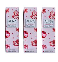 Aura by duques body splash flor de roma 200ml 3 unidades + brinde