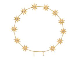 Auréola com Estrelas Folheada para Imagem 100cm-150cm 26cm - Sistina Arte Sacra