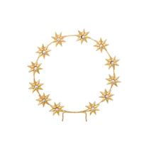 Auréola com Estrelas Folheada para Imagem 50cm-70cm 10,5cm - Sistina Arte Sacra