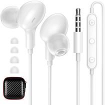 Auriculares con cable iMangoo con micrófono y control remoto 3.5mm blanco Auriculares con cable iMangoo con micrófono y control remoto 3.5mm blanco