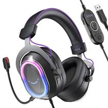 Auriculares para juegos con cable USB FIFINE: sonido envolvente 7.1 - RGB personalizable vibrante - Balance juego/chat, audífonos para gamers con micrófono con cancelación de ruido para PC, PS5/PS4, laptop, Mac - AmpliGame H13BP Auriculares para juegos con cable USB FIFINE: sonido envolvente 7.1 - RGB personalizable vibrante - Balance juego/chat, audífonos para gamers con micrófono con cancelación de ruido para PC, PS5/PS4, laptop, Mac - AmpliGame H13BP