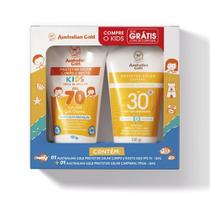 Australian Gold Protetor Solar Kids FPS 70 Corporal e Rosto e Protetor Solar FPS 30 Corporal 120g