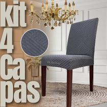 Australiana - Kit 4 Capas de Cadeira Linha Gold - Cinza