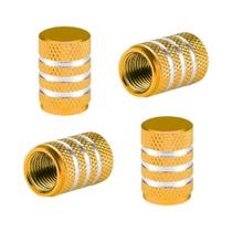 AUTCOAT-Alumínio Car Tire Stem Air Valve Caps, Dustproof, Roda, 4pcs por conjunto