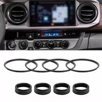 AuTk Toyota Tacoma 2016-2023 AC Knob & Vent Rings 8 peças pretas