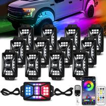 Auto Buero Kit de 12 módulos de luz RGB para off-road, 252 LEDs, 12V, à prova d'água