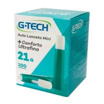 Auto Lanceta G -Tech Mini 21G + Conforto Ultrafina Com 100 Unidades