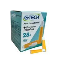 Auto Lanceta G-Tech Mini 28g Caixa com 100 Unidades + Conforto Ultrafina