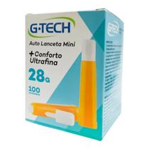Auto Lanceta G-Tech Mini Ultrafina 28G caixa com 100 unidades