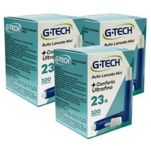 Auto Lanceta Mini 23G +Conf. Ultrafina G-Tech 3 Cx De 100Un