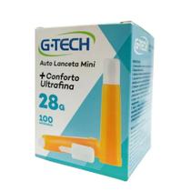 Auto Lanceta Mini G-Tech + Conforto Ultrafina 28g 100 Unidades