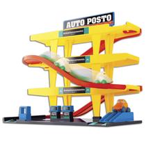 Auto Posto De Gasolina Com 2 Carrinhos 3 Andares Brinquedos