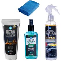 Auto Protection Titanium 300ml + 01 Ultra Finish 02 Flanelas ECOTREND SOUTH AMERICA Auto Protection Titanium 300ml + 01 Ultra Finish 02 Flanelas ECOTREND SOUTH AMERICA
