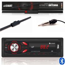 Auto Radio Mp3 Bluetooth Usb Sd Card Fm + Antena Interna