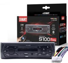 Auto Radio Mp3 Player Com Bluetooth Usb Svart S100 Som Carro