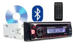 Auto Rádio Roadstar Bluetooth CD Player MP3 Sintoniza FM 7 Cores LED