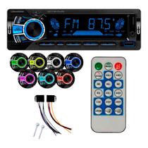 Auto Rádio Roadstar RS-2751BR com Bluetooth USB 7 Cores Led 4 Canais 60w FM