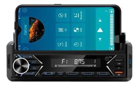 Auto Rádio Som Bluetooth MP3 Automotivo Carro 2 Usb Sd Card Fm 4x45w Rca FP FP300 Com Suporte para Celular - FP Imports