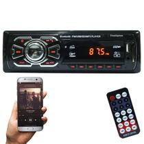 Auto Rádio Som Mp3 Player Automotivo Carro Bluetooth Fm Sd Usb Controle First Option 6630BN