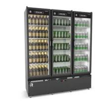Auto Serviço Refrigerador Vanguard Extra Frio Carnes e Bebidas 3 Portas -5 ºC ASVEF3P PR_BR Preto 220v Refrimate