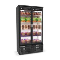 Auto-Serviço Vanguard Congelados Porta Aquecida 2 Porta -18ºC ASVCG2PPB Preto/Branco 220V - Refrimate