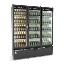 Auto Serviço Vanguard Extra Frio 3 Portas Vidro Aquecido Preto/Branco ASVEF3P 220V - Refrimate