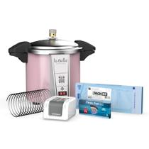 Autoclave La Belle 5L Rosa com Kit Biossegurança - Cortesia Haste de Despressurização