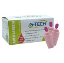 Autolanceta Automática Ultra Fina 28g Com 100un Rosa G-tech